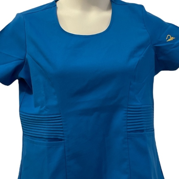 Rant Medical Scrubs top. Turquoise. Size Large - Picture 2 of 9